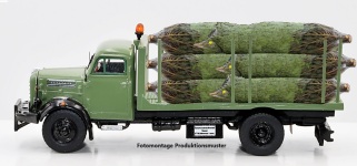 NPE Modellbau NA99052 - H0 Borgward Holzlaster mit Weihnachtsbeladung
